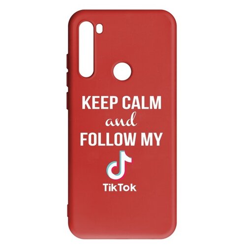 фото Чехол-накладка krutoff silicone case tiktok для xiaomi redmi note 8t (красный) krutoff group