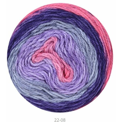 Пряжа Fibra natura Cotton Royal Color Waves 2208 Фибра Натура Коттон Роял Колор Вейвс, 100% хлопок, 100 г, 210 м, 1 моток