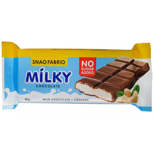 SNAQ FABRIQ Молочный шоколад с молочно-ореховой пастой, 55 гр.