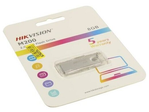 Флешка Hikvision M200 HS-USB-M200/8G 8 Гб Light Silver