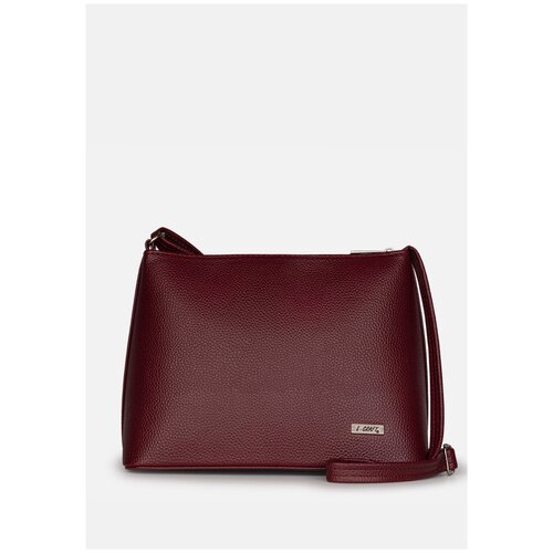 фото Сумка женская мессенджер l-craft, на плечо, экокожа бордо, мод.31677