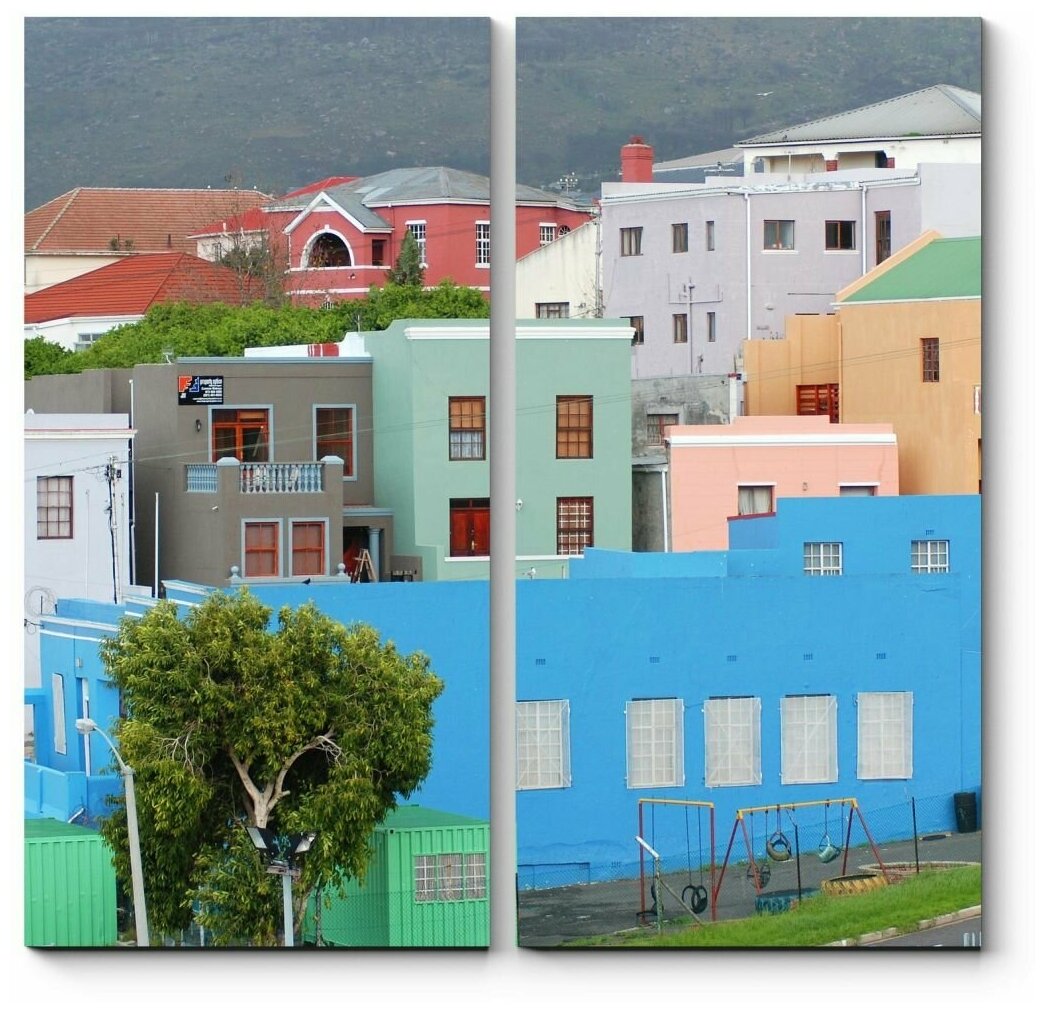 Модульная картина Дома района Бо-Каап, Кейптаун50x50