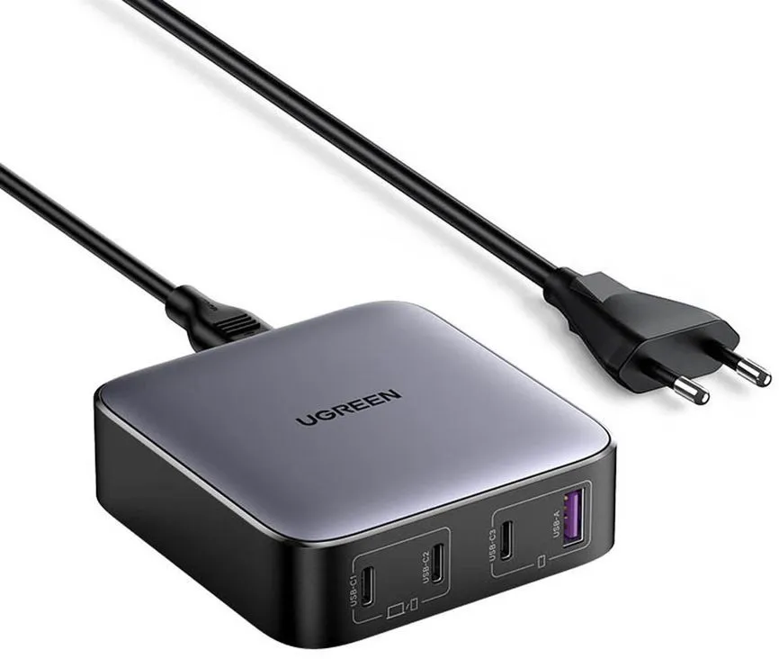 Сетевое зарядное устройство Ugreen CD328 USB A + 3 USB C 100W Desktop Fast Charger (90928), цвет серый