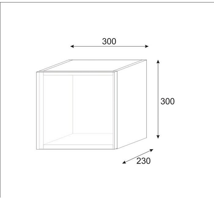 Полка модуль Инфинити 1, 300х250х300, Графит/Эйхория МДФ 9518295 - фотография № 2