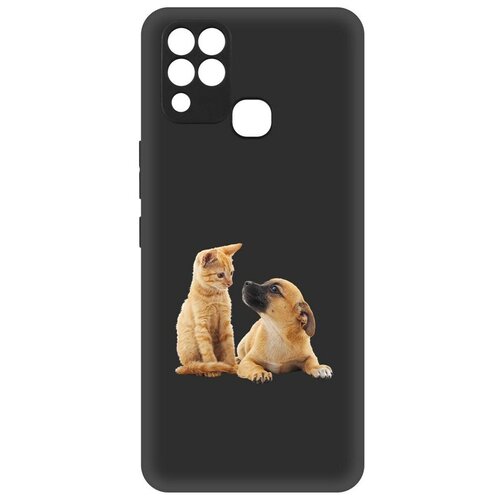 Чехол-накладка Krutoff Soft Case Лучшие друзья для INFINIX Hot 11 черный