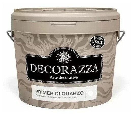 Грунт Укрывающий Decorazza Primer Di Quarzo 7кг Белый с Кварцевым Наполнителем /Декоразза.