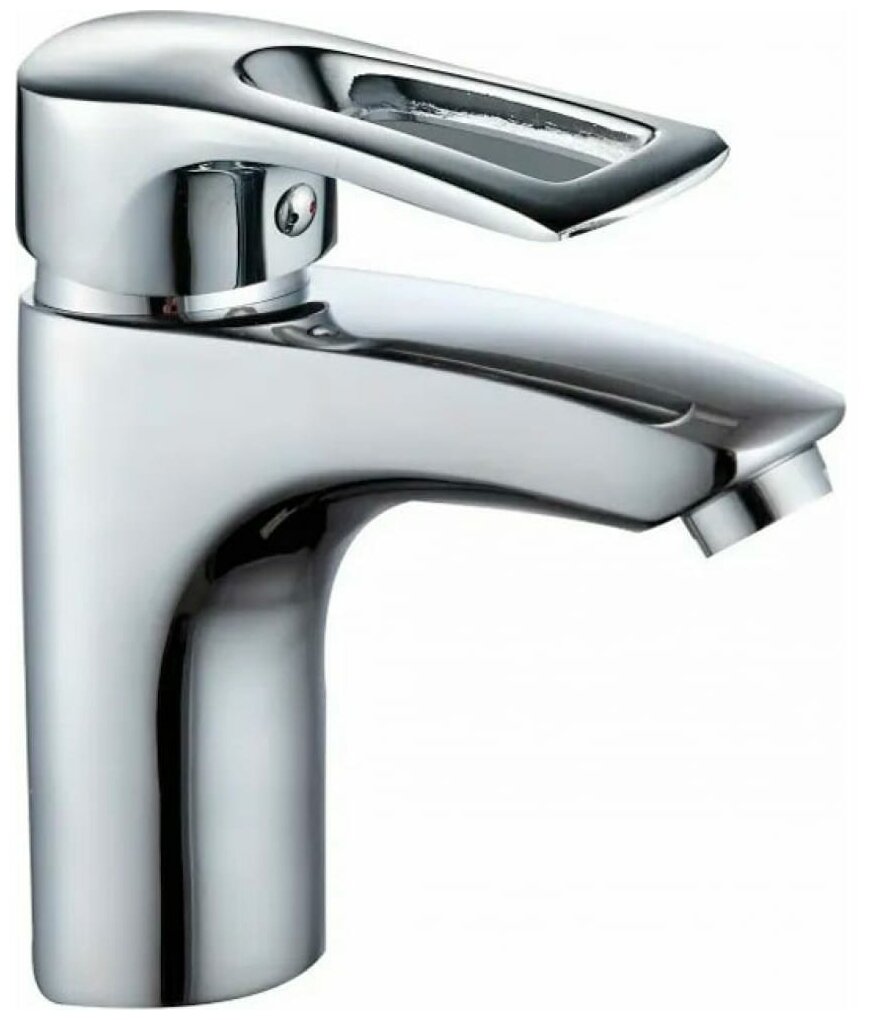 Смеситель кран для раковины с монолитным изливом Maxonor MN1066 хром