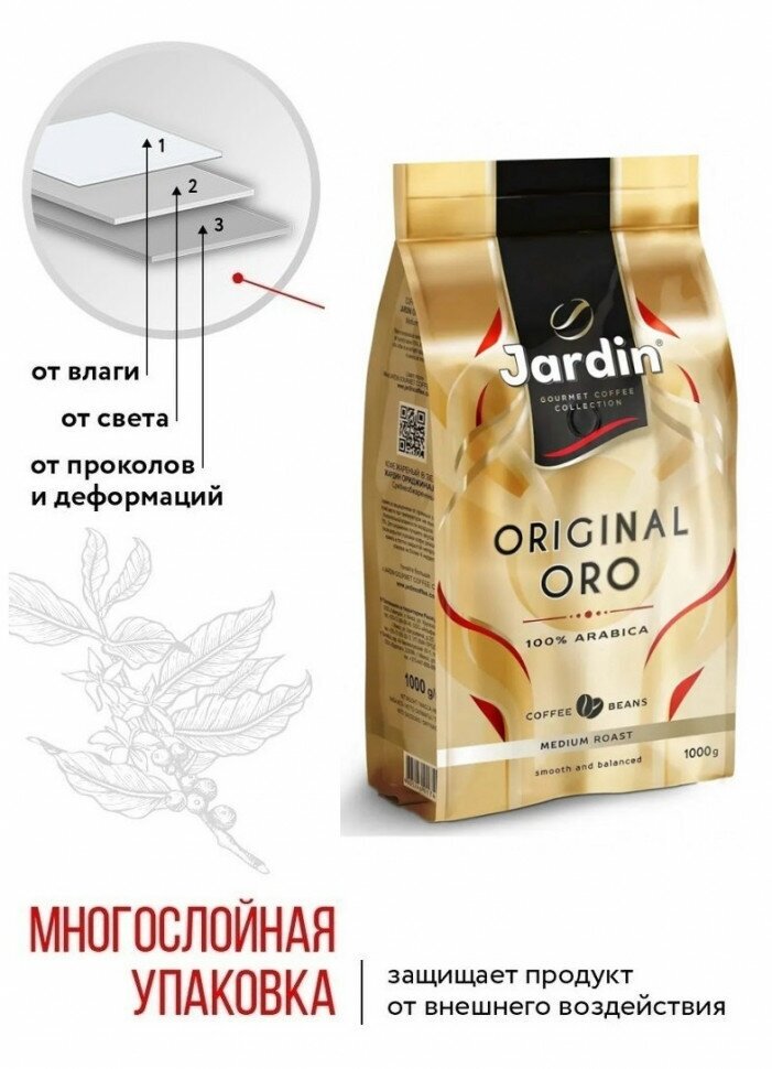 Кофе в зернах Jardin ORIGINAL ORO, 1 кг