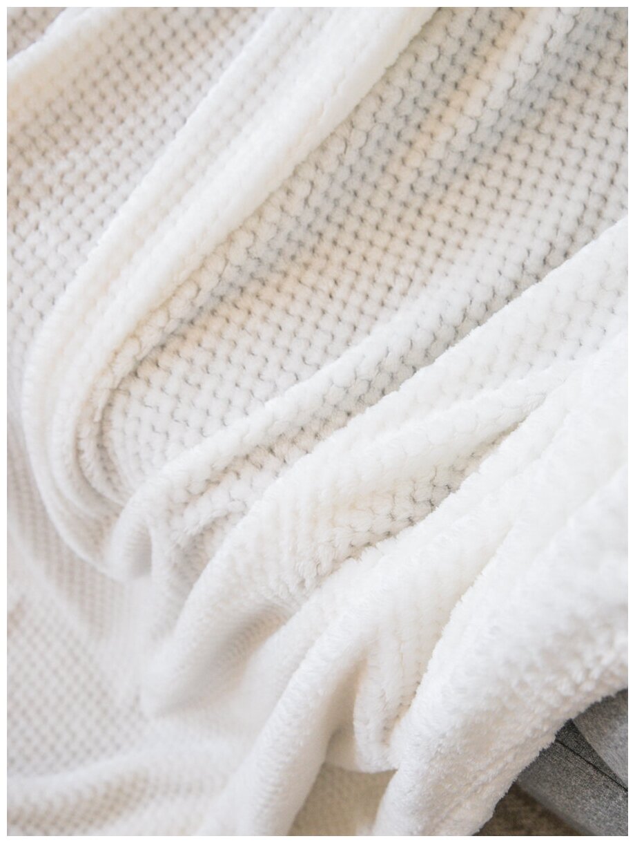 фото Плед плюшевый 150х200 см, MICRO VELUR, ОТК "Жаккард", серый