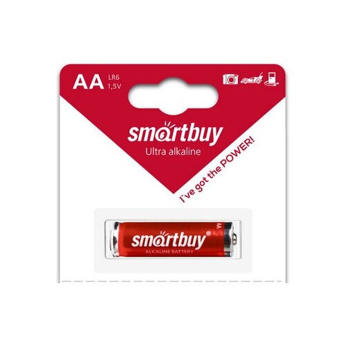 Батарейки алкалиновые AA SmartBuy SBBA-2A05B 1шт. в блистере батарейка алкалиновая smartbuy lr6 sbba 2a05b aa 5 шт
