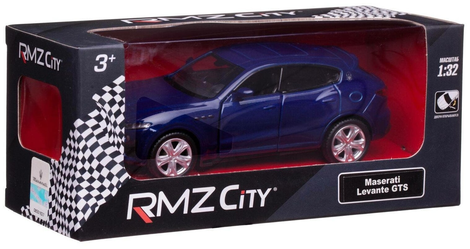 Машинка металлическая Uni-Fortune RMZ City 1:32 Maserati Levante GTS 2019 (цвет синий)