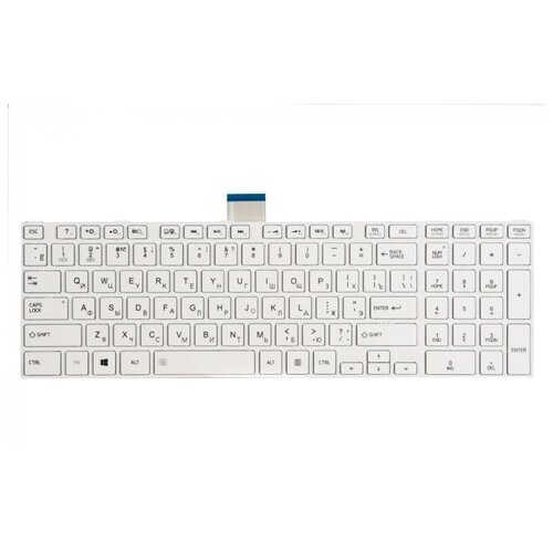 Клавиатура ZeepDeep для ноутбука Toshiba Satellite C850 C850D C855 C855D L850 L850D L855 L855D белая с рамкой гор Enter 106700₽