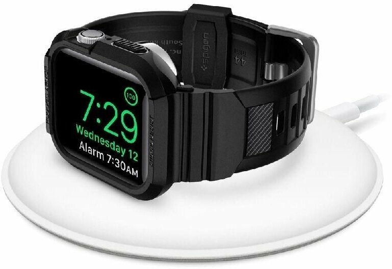 Чехол с ремешком Spigen Rugged Armor Pro для Apple Watch series SE/6/4 44 mm (оригинал Black)