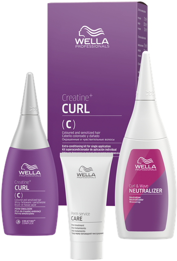 Wella с Curl it Extra Conditioning Набор для создания локонов с интенсивной формулой для окрашенных и чувствительных волос (C) 30/75/100мл