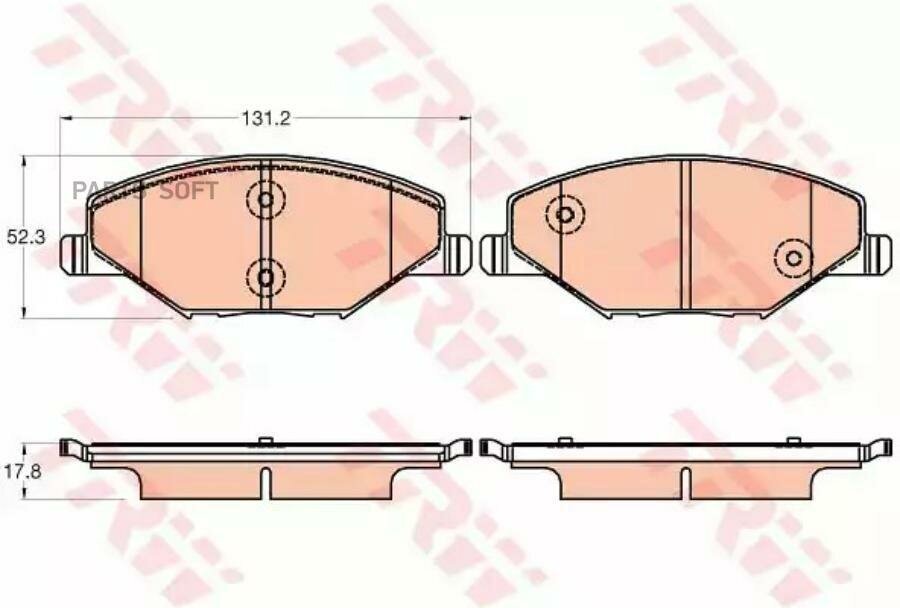 TRW GDB2027 Колодки тормозные дисковые перед