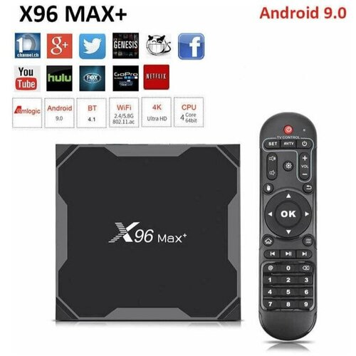 ТВ-приставка X96 max+ 4/32GB 8K (Amlogic S905X3)