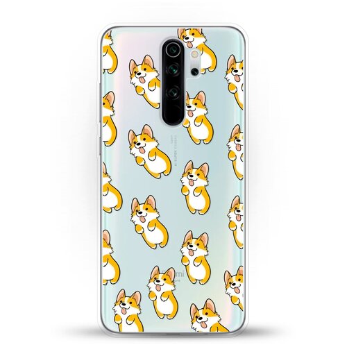 фото Силиконовый чехол узор из корги на xiaomi redmi note 8 pro andy & paul