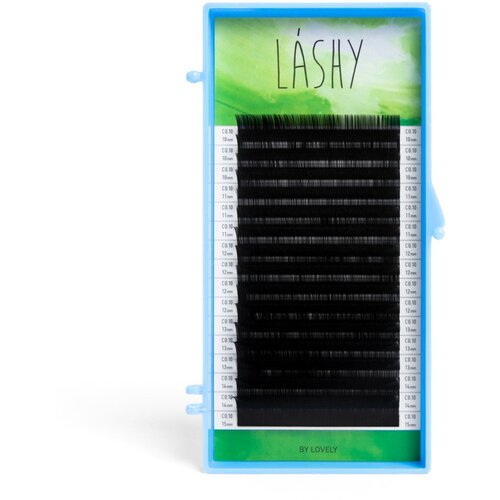 Ресницы чёрные LASHY GREEN 16 линий C 0.07 14mm