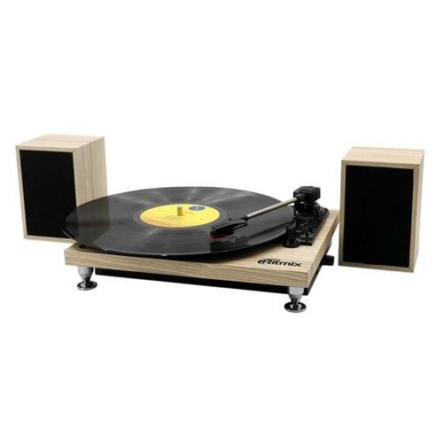 Проигрыватель виниловых дисков RITMIX LP-240, 6 Вт, RCA, Type-B, светлое дерево