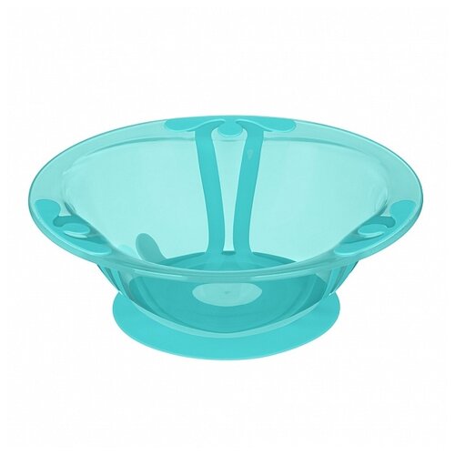 Тарелка Kidfinity глубокая на присоске, зеленый тарелка стеклянная глубокая дымка 700 мл 15×7 см