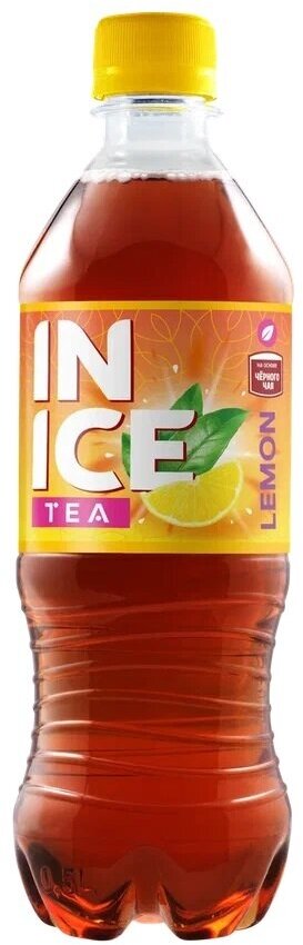 Напиток "Холодный черный чай "инайс (INICE)" со вкусом лимона" безалкогольный негазированный, ПЭТ 0.5 (упаковка 12шт) - фотография № 2