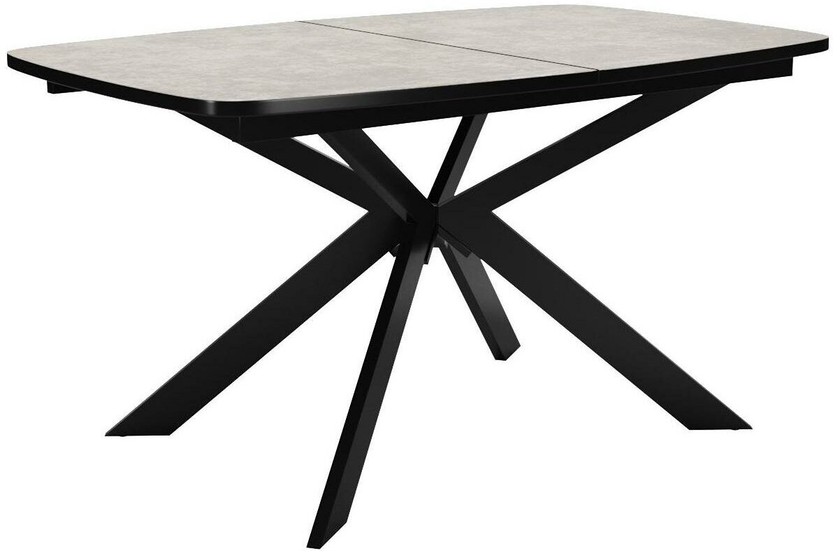 фото Стол DikLine B140 хромикс белый/ опоры черные