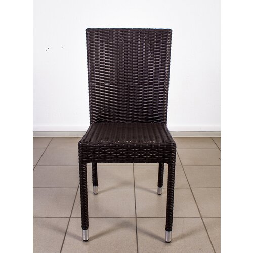 Стул Кос, плетеный из искусственного ротанга венге текстура