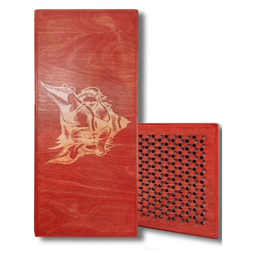 фото Доска садху с динамическими гвоздями, кот - 153 шаг 10мм красная goodwood