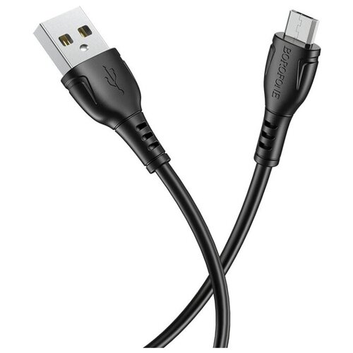 Кабель Borofone BX51 Triumph USB - Micro-USB, 1 м, 1 шт., черный кабель borofone bx51 microusb usb 2 4 а 1 м pvc оплётка чёрный 2 штуки