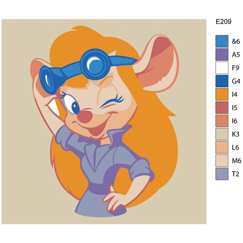 Детская картина по номерам E209 Мультсериал Чип и Дейл спешат на помощь. Гаечка 30х30 шеврон заплатка детская гаечка красота страшная сила из мультфильма чип и дейл спешат на помощь
