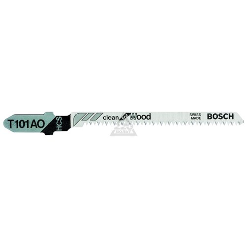 Пилки для лобзика T 101 AO HCS 5шт (цена за 1 шт) BOSCH 2608630031 пилки для лобзика 10 шт set t хв diy bosch 2 609 256 745 15502007