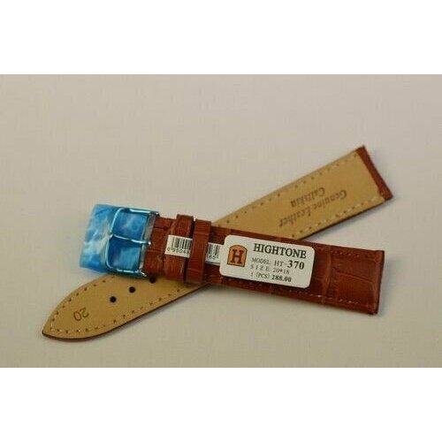 Ремешок HIGHTONE, фактура под рептилию, тиснение, коричневый