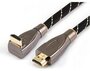 Кабель HDMI 2м Wize WAVC-HDMIRA-2M круглый черный