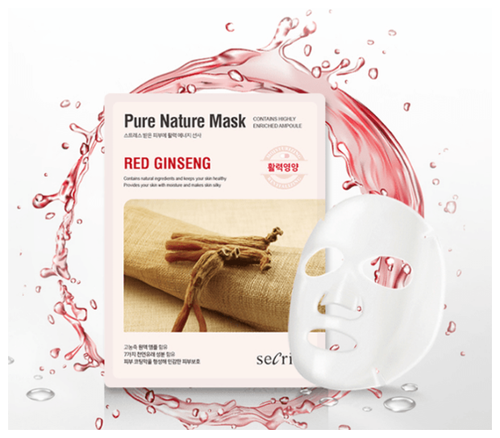 ANSKIN Маска для лица тканевая с красным женьшенем, 25 мл ANSKIN Secriss Pure Nature Mask Pack - Red ginseng