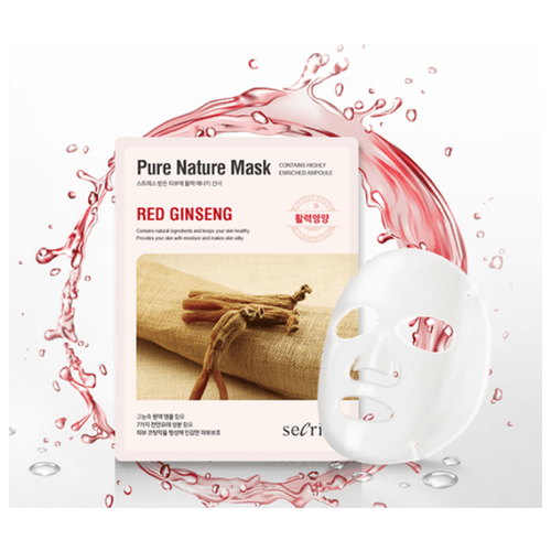 ANSKIN Маска для лица тканевая с красным женьшенем, 25 мл ANSKIN Secriss Pure Nature Mask Pack - Red ginseng тканевая маска для лица с экстрактом красного женьшеня anskin secriss pure nature mask pack red ginseng 25 мл