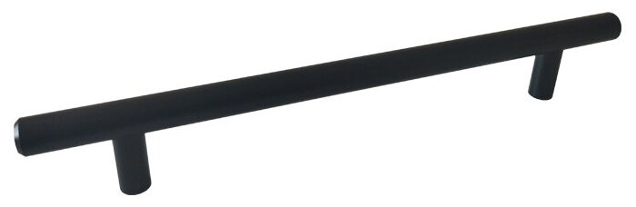 Ручка-рейлинг мебельная D12х160-220мм, сталь/черный матовый - фотография № 4
