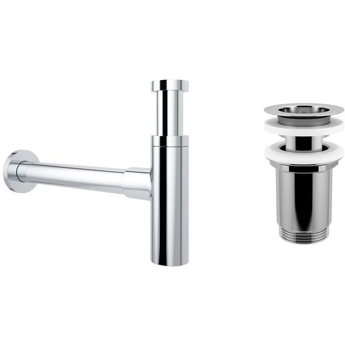 Набор 2 в 1 Vimarr Drainage 5180071004, сифон, выпуск для раковины, хром