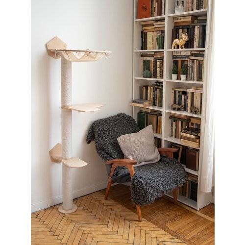 Настенный столбик когтеточка для кошек