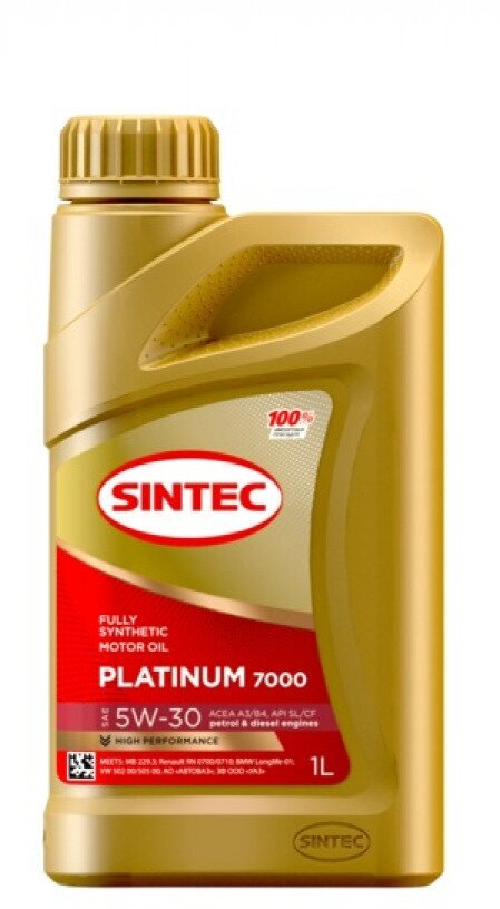 Моторное масло SINTEC PLATINUM 7000 5W-30 A3/B4 1L