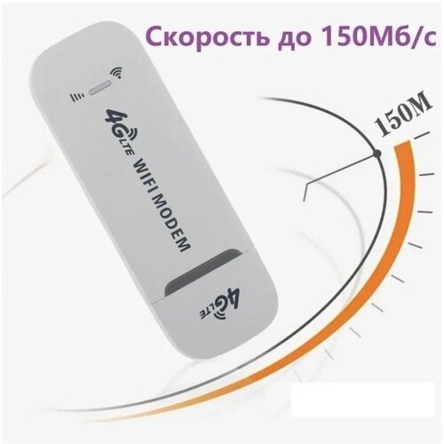 Модем, 4g lte модем, usb модем, интерфейс подключения USB, поддержка сетей 4G, исполнение внешнее, белый