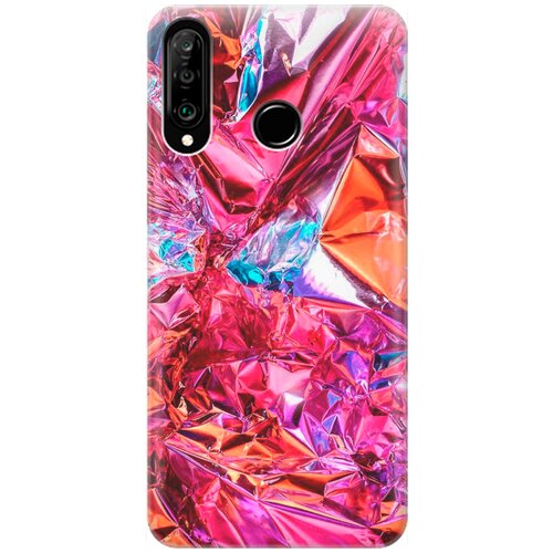 фото Re:pa накладка transparent для huawei p30 lite / honor 20s / honor 20 lite с принтом "розовая фольга"