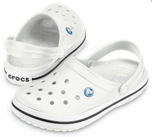 Шлепанцы Crocs, размер 38, белый