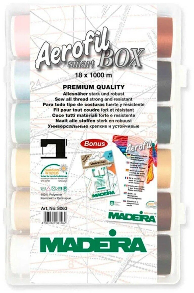 Набор ниток 8063 Madeira Aerofil №120, 18×1000 м. — фото 1