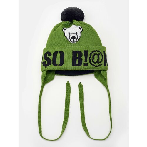 Шапка Orso Bianco, размер 46, черный, зеленый шапка orso bianco размер 46 оранжевый черный