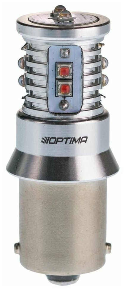 Светодиодная лампа PY21W Optima MINI-CREE, YELLOW, CAN, CREE XB-D*10, 2800K, 12-24V, (BAU15S)