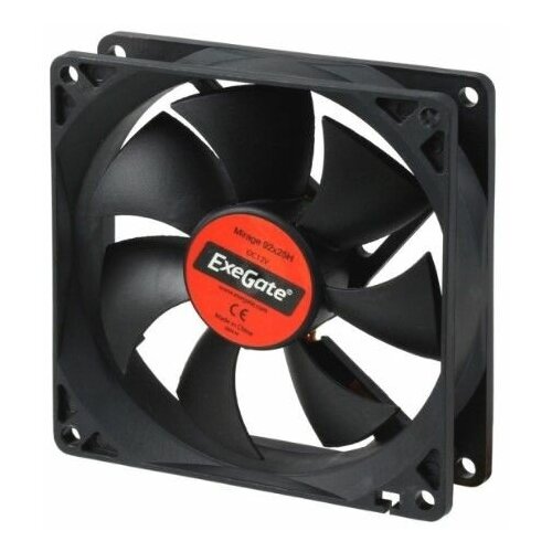 вентилятор exegate ex288926rus ex09225b3p 92x92x25 мм 2 ball двойной шарикоподшипник 3pin 2100rpm 27dba Вентилятор ExeGate EX09225H3P 92x92x25 мм, Hydraulic bearing (гидродинамический), 3pin, 2000RPM, 23dBA