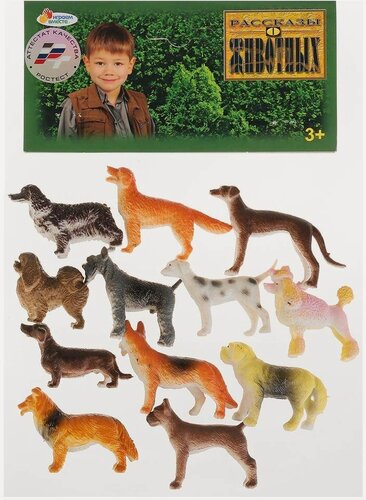Изображение товара Набор из 12-и собак 6 см, в асс. Играем вместе HB9615-12