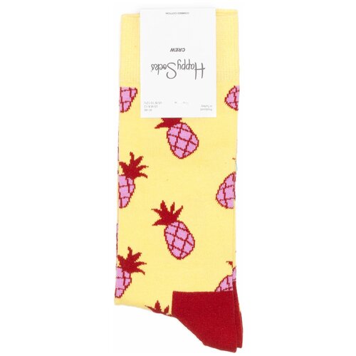 носки happy socks мужские носки с рисунками happy socks размер 36 40 черный оранжевый Носки Happy Socks Мужские носки с рисунками Happy Socks, размер 36-40, желтый, красный