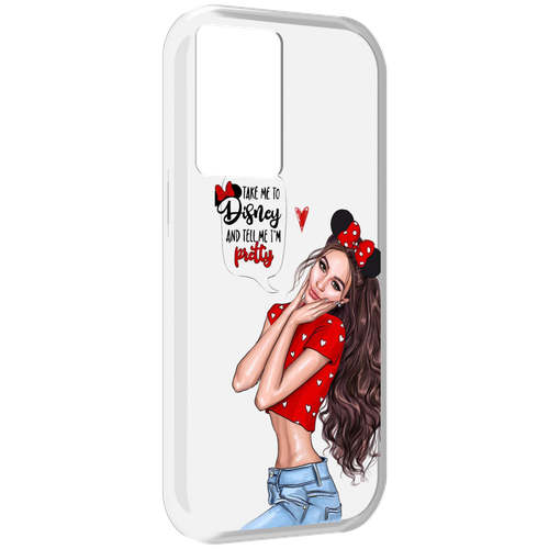 Чехол MyPads Девушка-Мини женский для OnePlus Nord N20 SE задняя-панель-накладка-бампер
