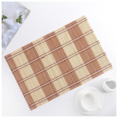 Салфетка для стола КНР кухонная Путь 45х30 см цвет коричневый 4090283 368₽